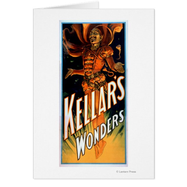 Cartão Kellar's Wonders Vestido como a magia do diabo (Frente)