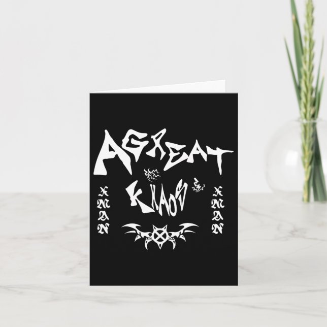 Cartão Ken Carson Merch Design Agc (Frente)