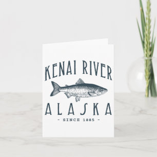 Cartão Kenai River Alaska Fishy Pescador Engraçado Pesca 