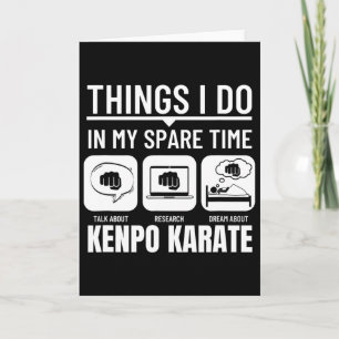 Cartão Kenpo Karate Coisas Que Eu Faço No Meu Tempo Espar