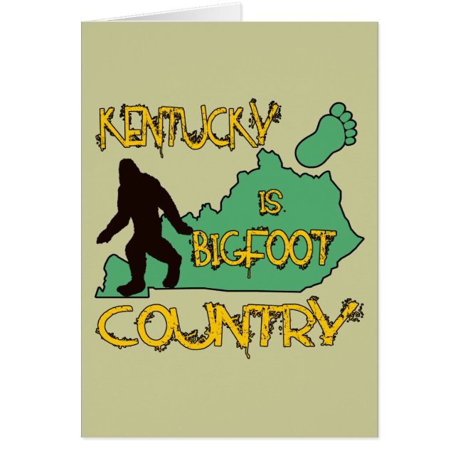 Cartão Kentucky é país de Bigfoot (Frente)
