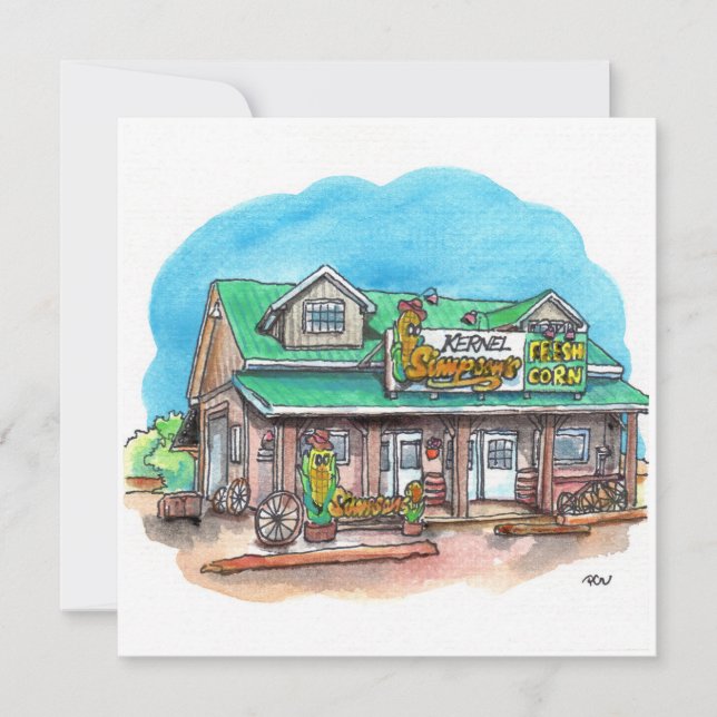 Cartão Kernel Simpson's Sweet Corn (Frente)