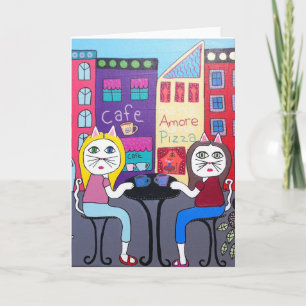 Cartão Kerri Ambrosino Art Greeting Card Café