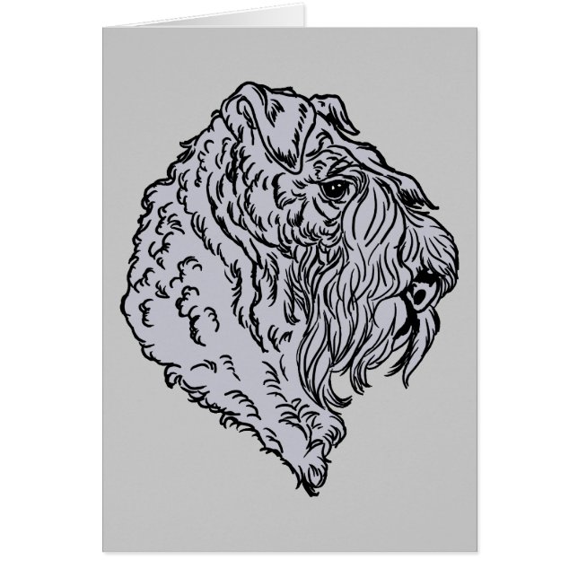 Cartão Kerry Blue Terrier Bust (Frente)