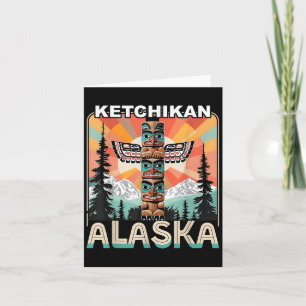Cartão Ketchikan Alasca Totem Indígena Americano Nativo L