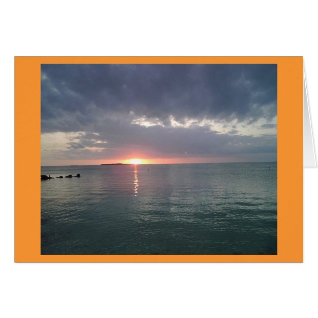 Cartão Key Largo Sunset 6 (Frente horizontal)