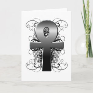 Cartão "Key of Life (Ankh)" in Chrome Blank Card