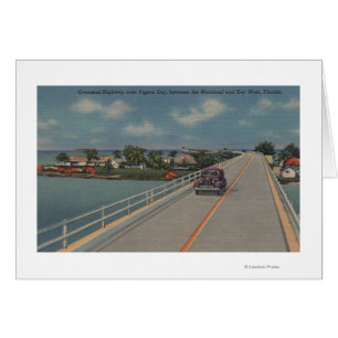 Cartão Key West, FL - estrada entre o continente & as