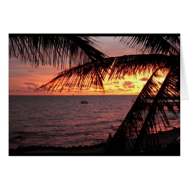 Cartão Key West Sunset (Vazio) (Frente horizontal)