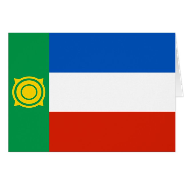 Cartão Khakassia Flag (Frente Horizontal)