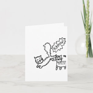 Cartão Kick in the teeth kitty cat birthday card