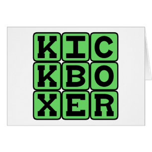 Cartão Kickboxer, luta pelas artes marciais