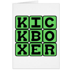 Cartão Kickboxer, luta pelas artes marciais