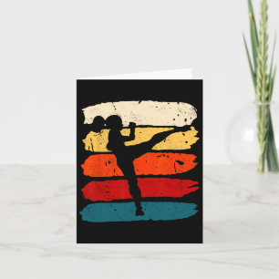 Cartão Kickboxer Mulher Kickboxer Karate Boxing Mma Fight
