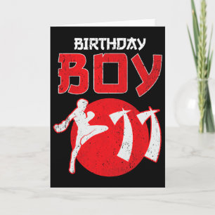 Cartão Kickboxing Aniversário de 11 Anos de Idade Mma Art