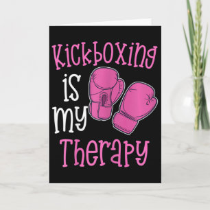 Cartão Kickboxing Feminino é Minha Terapia Feminino Funny