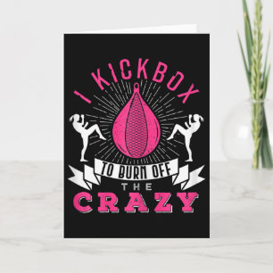 Cartão Kickboxing Feminino Eu Acertaria Aquele Fã de Kick