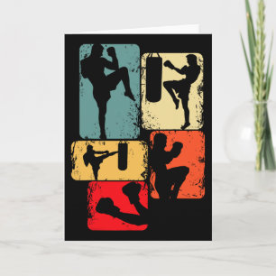 Cartão Kickboxing Kickboxer Caratê Taekwondo Meninos Cria