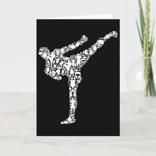 Cartão Kickboxing Kickboxer Karate Meninos Crianças Homen