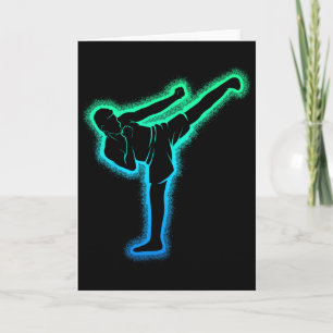 Cartão Kickboxing Kickboxer Karate Taekwondo Crianças Men