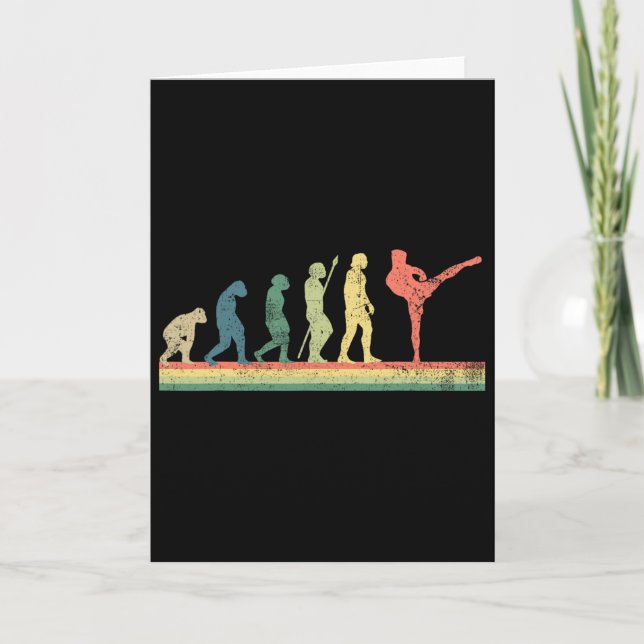 Cartão Kickboxing Kickboxer Retro Vintage  (Frente)