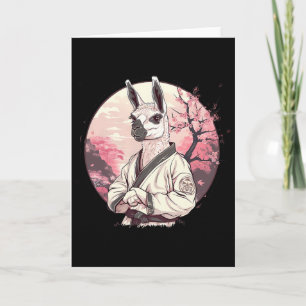 Cartão Kickboxing Llama Árvore Sakura Taekwondo Judô Mma 