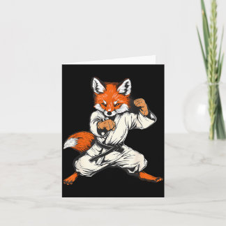 Cartão Kickboxing Raposa Taekwondo Caratê Mma Engraçado M