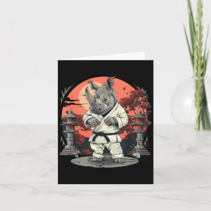 Cartão Kickboxing Rino Taekwondo Caratê MMA Engraçado