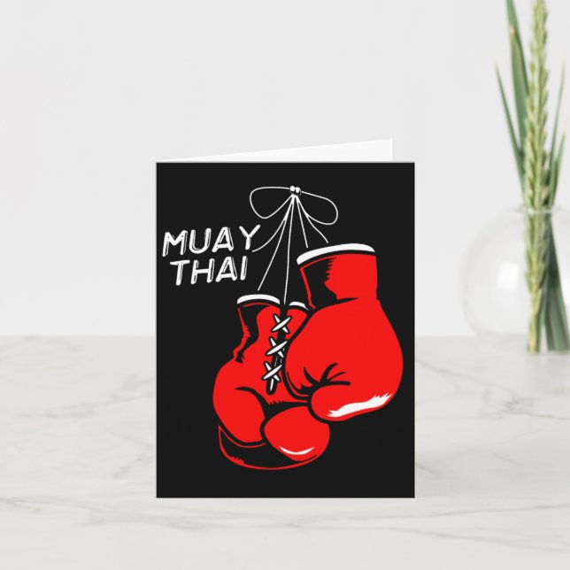 Cartão Kickboxing Thai Boxing Muay Thai Luvas (Frente)