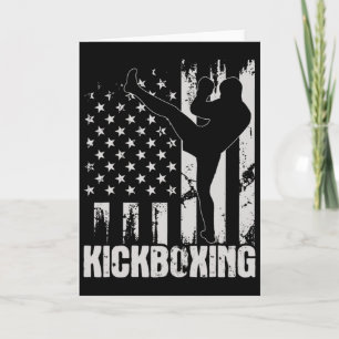 Cartão Kickboxing - Usa Bandeira Americana Kickboxer Comt