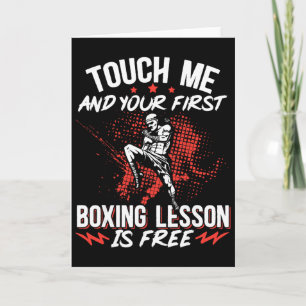 Cartão Kickboxing Vintage Me Toque E Sua Primeira Lição d