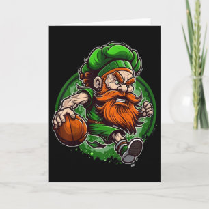 Cartão Kids Bysketbyll Dia de São Patrício Leprechaun