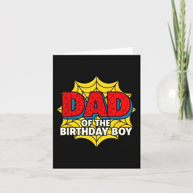 Cartão Kids Dad Of The Birthday Boy Sder Theme Party Matc (Frente)