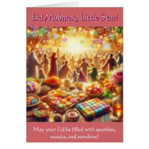 Cartão Kids Eid Card - Eid Mubarak Little Star