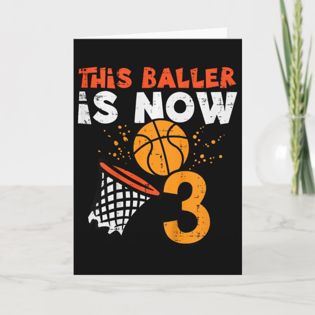 Cartão Kids This Ller Is Now 3 Sketll 3rd Birthday Bday B (Frente)