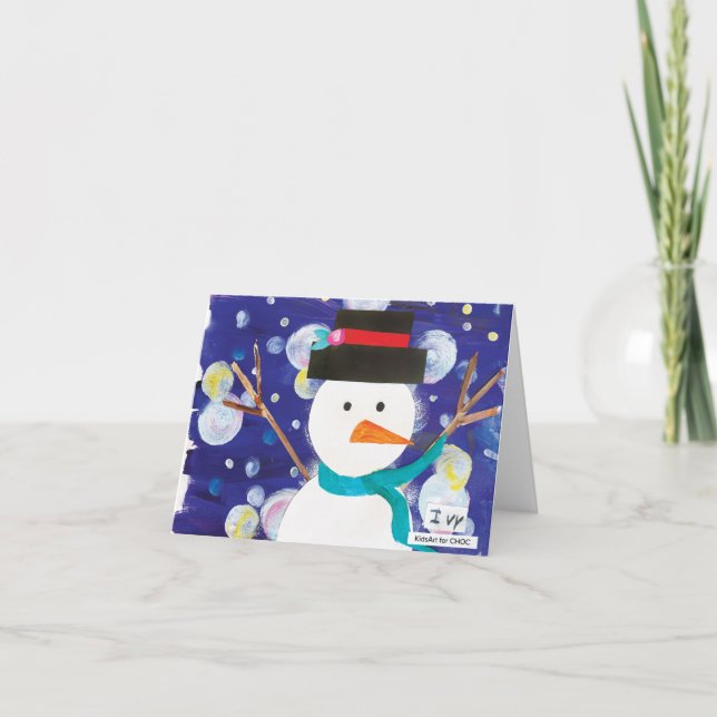 Cartão KidsArt para CHOC - Placa de Neve de inverno (Frente)