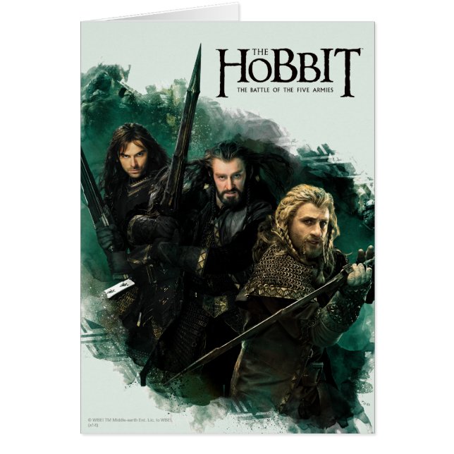 Cartão Kili, THORIN OAKENSHIELD™, & Fili Graphic (Frente)