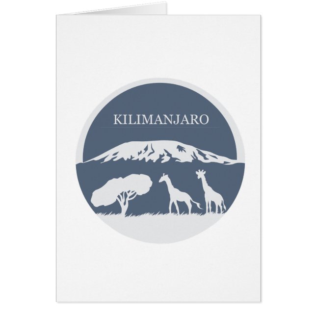 Cartão Kilimanjaro (azul) (Frente)