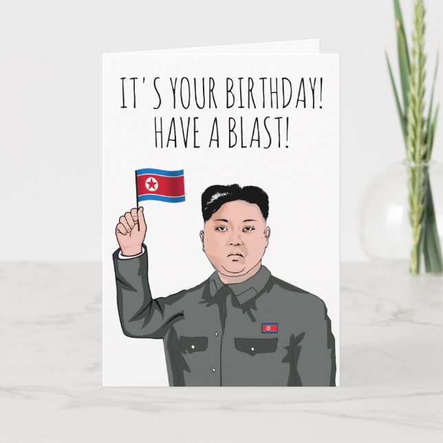Cartão KIM JONG UN: É o teu aniversário (Frente)