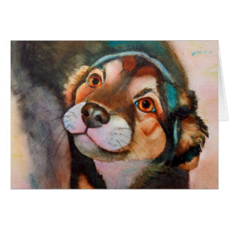 Cartão Kimba Shepherd Terrier Dog Mix
