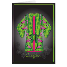 Cartão Kimono Verde