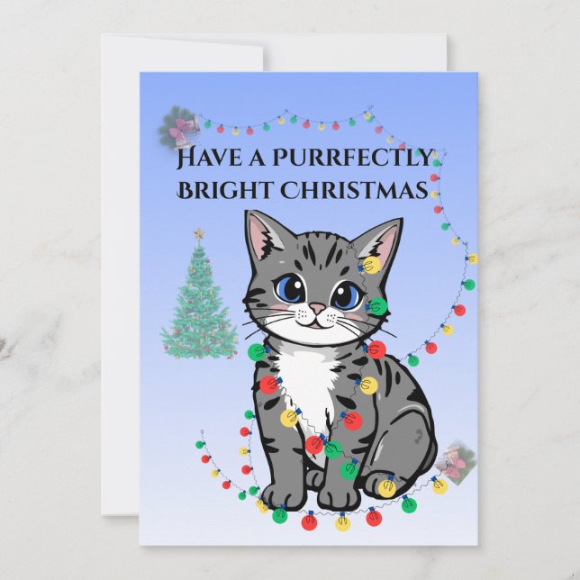 Cartão Kim'WhiskerWorks Holiday – Flat Greeting Card (Frente)