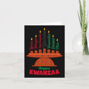 Cartão Kinara Sete Velas Princípios Do Kwanzaa Feliz K