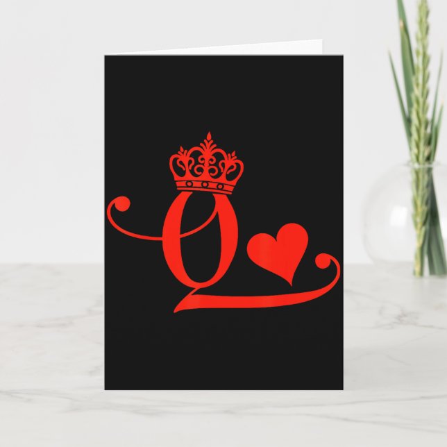 Cartão King &amp; Queen Of Hearts Matching Couple Saint V (Frente)
