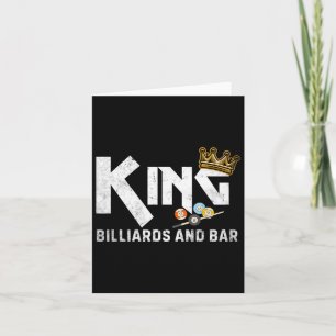 Cartão King Billiards E R Vintage Piscina Player Engraçad