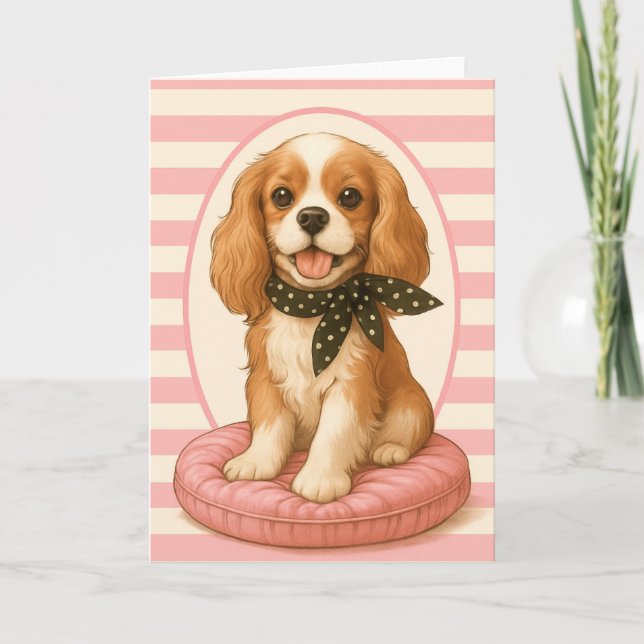 Cartão King Charles Spaniel (Frente)