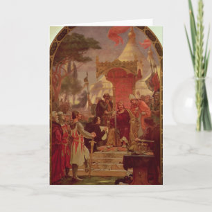 Cartão King John Granting the Magna Carta in 1215, 1900