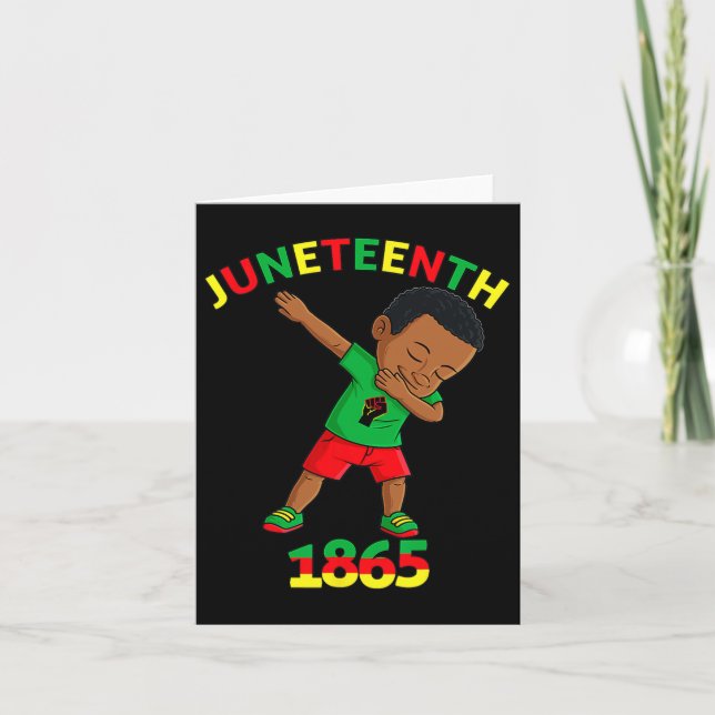 Cartão King Juneteenésimo Melanin Brown Skin Boys (Frente)