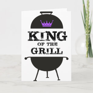Cartão King Of The Grill, Black Purple Crown