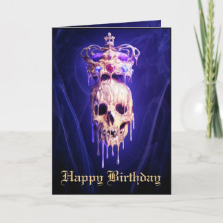 Cartão King of the Morto Melting Ouro Skull Custom Card